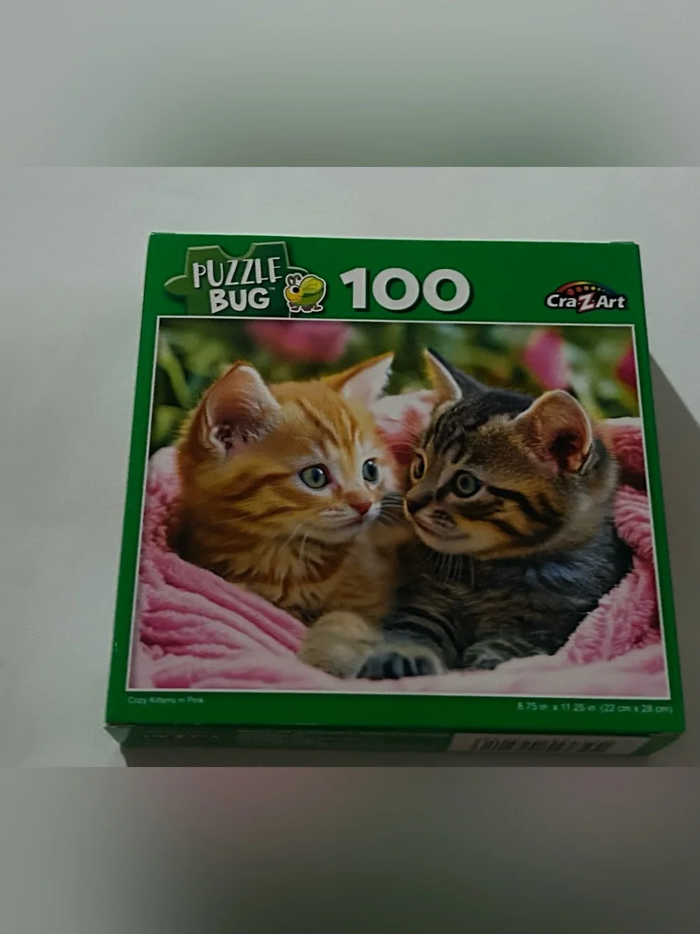New “Cozy Kittens in Pink” Puzzle 100 Pieces 8.75” x 11.25” Puzzlebug  Cra-Z-Art